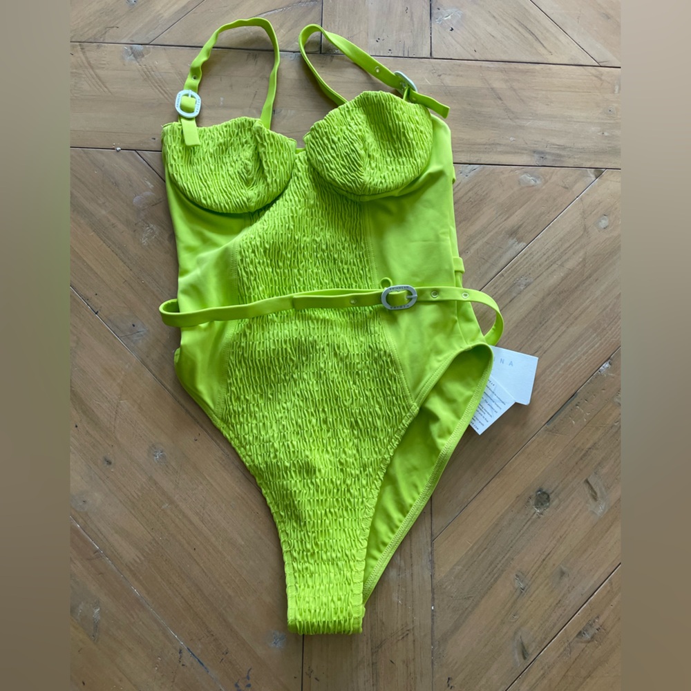 NWT Medina Anemonia One Piece Beat Lime Green Swimsuit